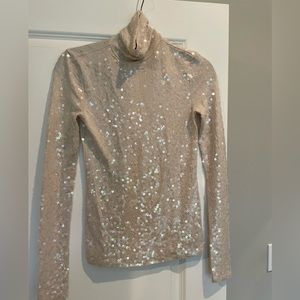 Express sequin turtleneck size xs